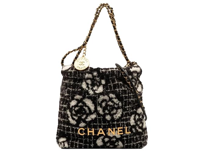 Timeless Chanel Camellia Nero Cotone  ref.1343602