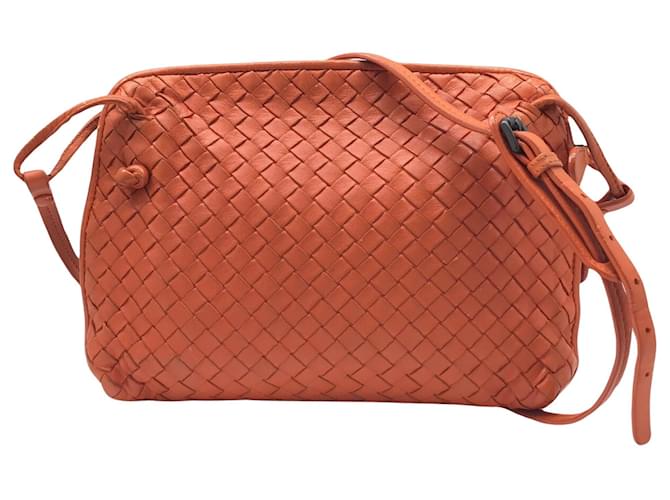 Bottega Veneta Intrecciato Cuir Orange  ref.1343609