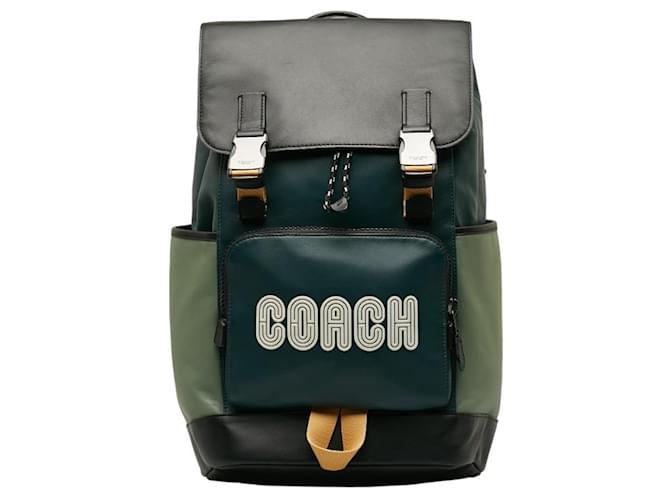 Coach green backpack online