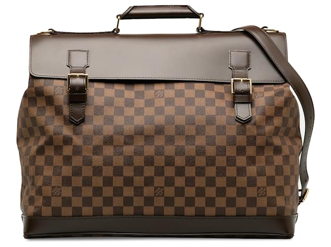 Louis Vuitton Marron Damier Ebene West End PM Cuir Toile Veau façon poulain  ref.1343666