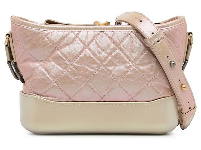 Chanel Pink Small Iridescent Gabrielle Crossbody Leather  ref.1343731