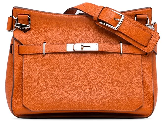 Hermès Hermes Orange Clemence Jypsiere 28 Laranja Couro Bezerro-como bezerro  ref.1343738