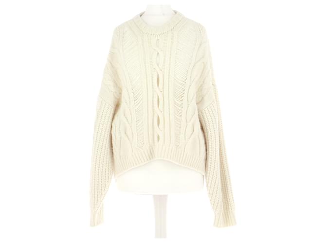 Maje sweater Cream Wool  ref.1343772