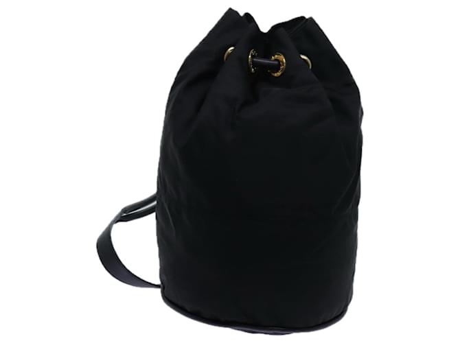 Céline CELINE Circle Shoulder Bag Nylon Black Auth ar11677  ref.1343932