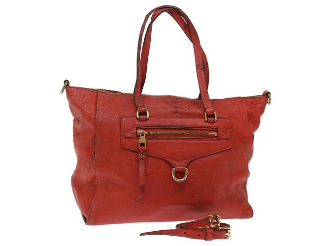 LOUIS VUITTON Monogram Empreinte Lumineuse PM Bag 2façon Orian M40552 Ep d'authentification3965 Orange