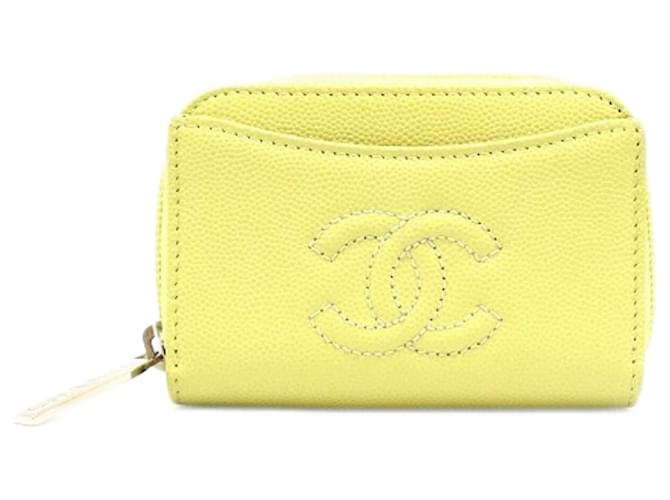 Chanel Yellow Leather  ref.1344674