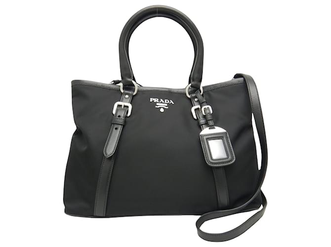 Tote Prada Tessuto Synthétique Noir  ref.1344677