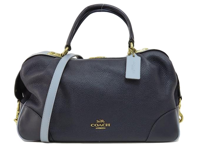 Coach Navy blue Leather  ref.1344739