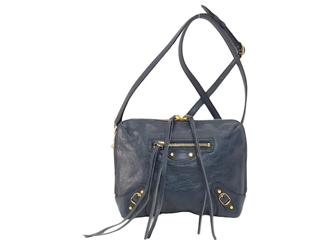 City Balenciaga Stadt Marineblau Leder  ref.1344740