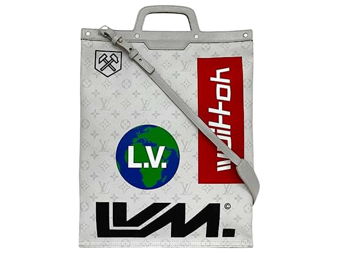 Louis Vuitton Cabas White Cloth  ref.1344776