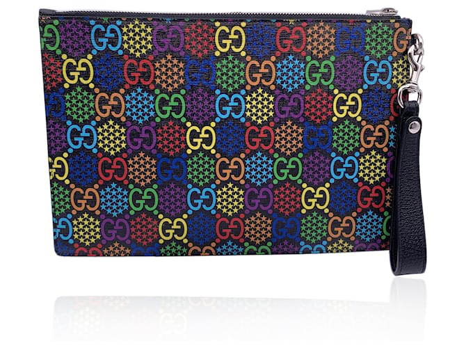 Gucci GG Supreme Monogram Canvas Psychedelic Clutch Wrist Bag Multiple colors Cloth  ref.1344808