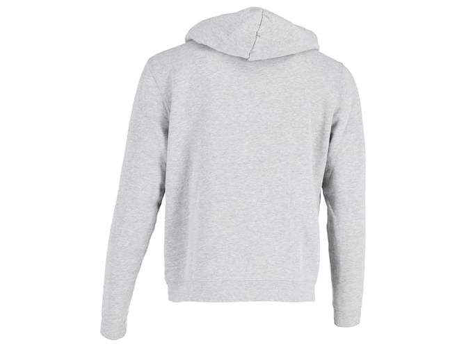 Sandro Amour Appliqué Hoodie in Gray Cotton Grey  ref.1344814