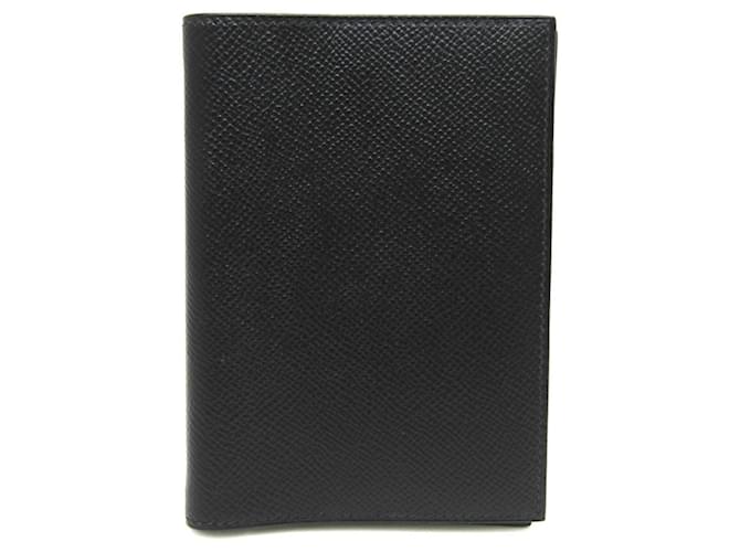 Couverture agenda Hermès Cuir Noir  ref.1345029