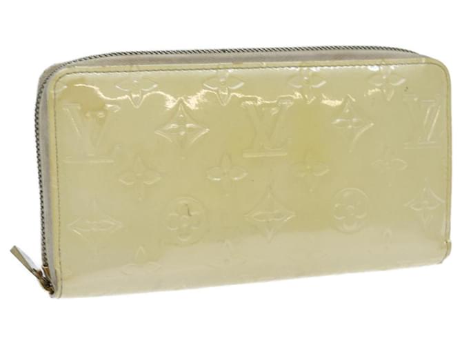 LOUIS VUITTON Monogram Vernis Zippy Wallet Wallet Perle M91471 LV Auth yk11980 Patent leather  ref.1345385