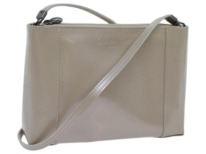 Christian Dior Bolso De Hombro Esmalte Blanco Auth bs13604  ref.1345395