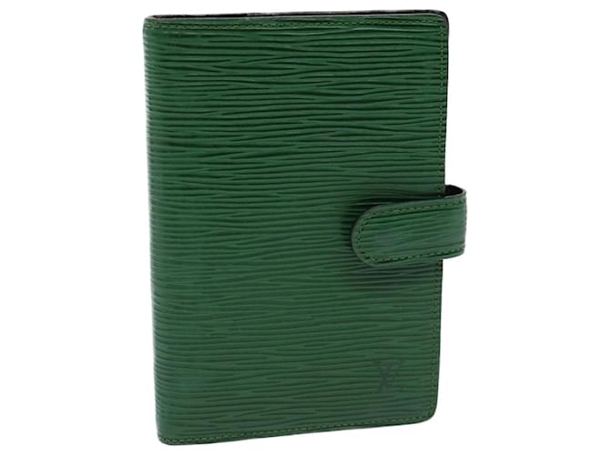 LOUIS VUITTON Epi Agenda PM Day Planner Cover Green R20054 LV Auth 71354 Leather  ref.1345421