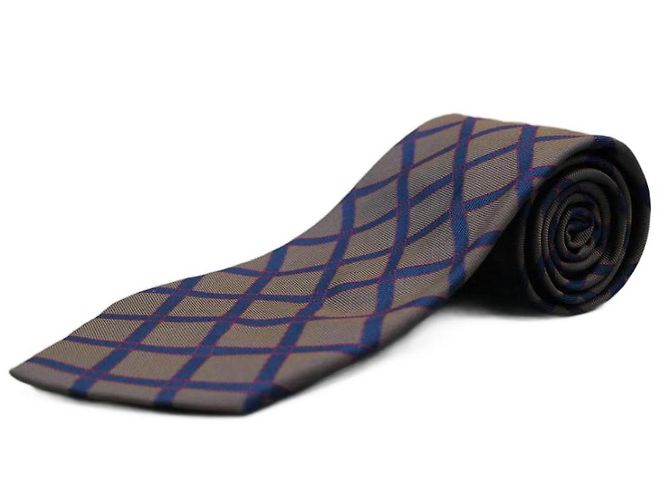 Hermès Corbata con Rombos Azul Marino Blue