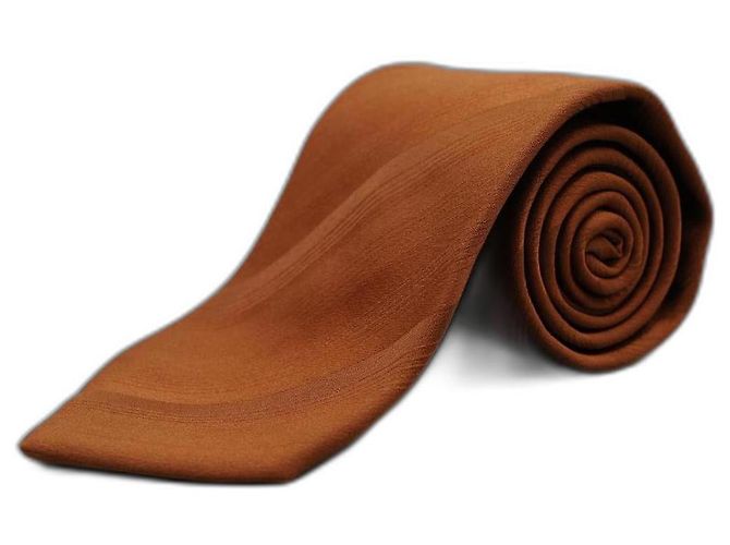 Autre Marque Corbata Naranja a Rayas Orange