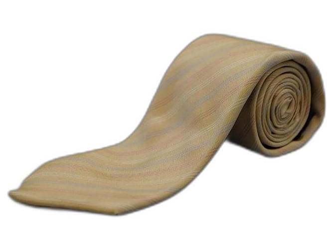 Autre Marque Corbata Beige e Rayas 