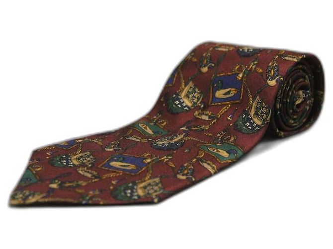 Longchamp Corbata Marrone con Adornos 