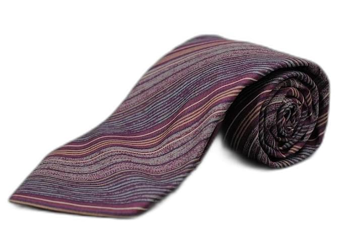 Autre Marque Corbata a Rayas de Colores Multicolor Seda  ref.1345684