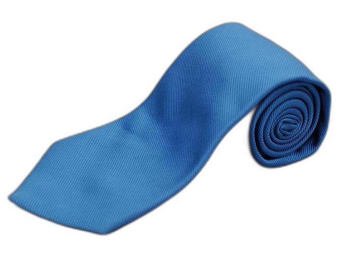Autre Marque Cravatta Soloio in seta blu a righe