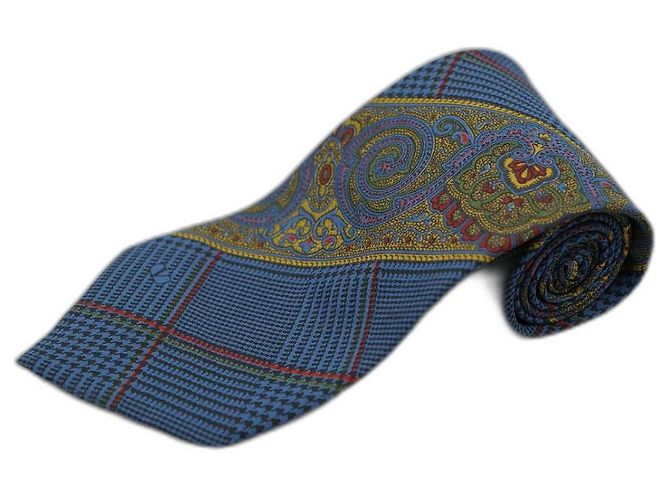 Valentino Garavani Corbata Azul con Design Blu