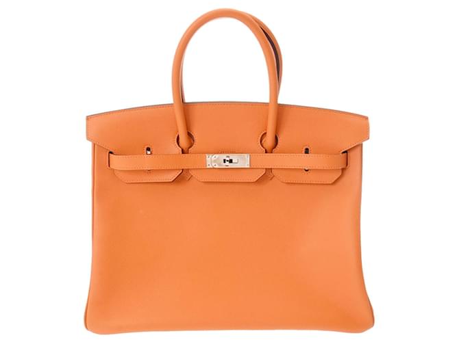 Hermès HERMES BIRKIN 35 Orange Leather  ref.1346187