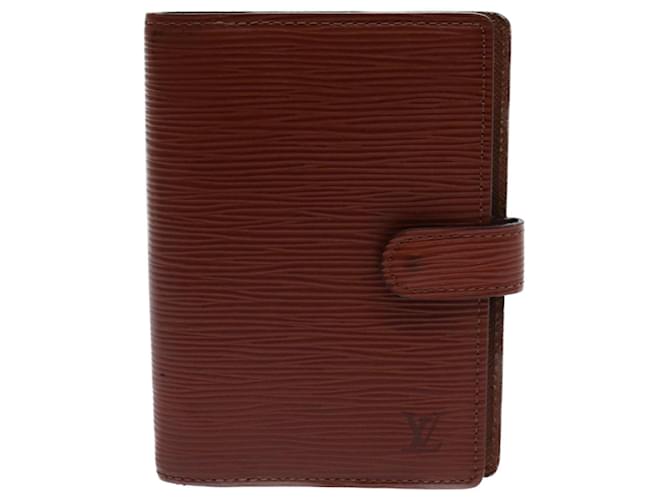 Louis Vuitton Agenda PM Braun Leder  ref.1346281