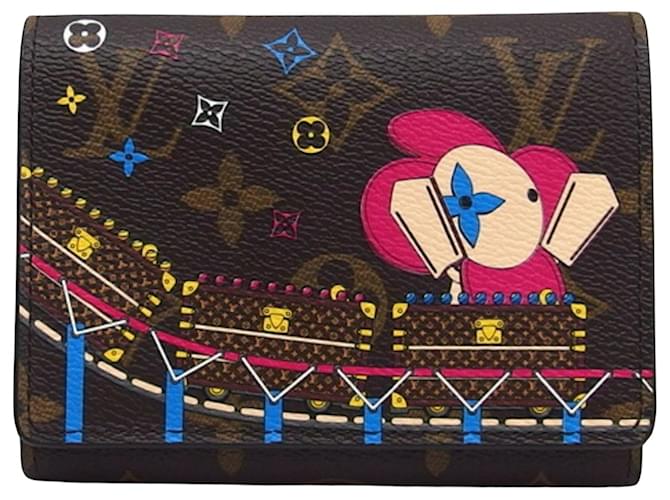 Vivienne Louis Vuitton Portefeuille Victorine Brown Cloth  ref.1346282