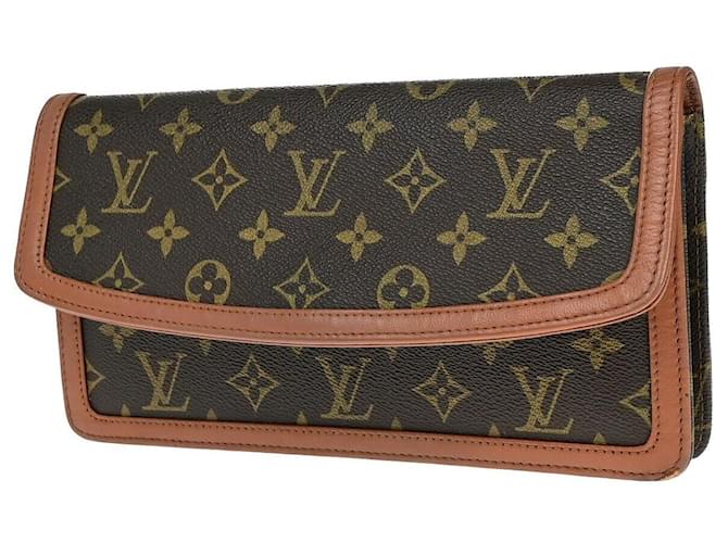 Louis Vuitton Pochette Dame Brown Cloth  ref.1346285