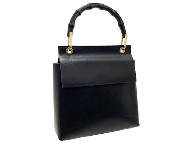 Gucci Bamboo Black Leather  ref.1346385