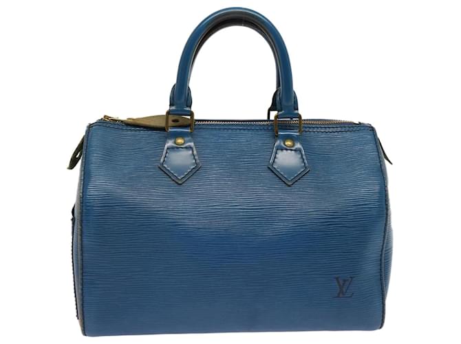 Louis Vuitton Speedy 30 Cuir vernis Bleu  ref.1346425