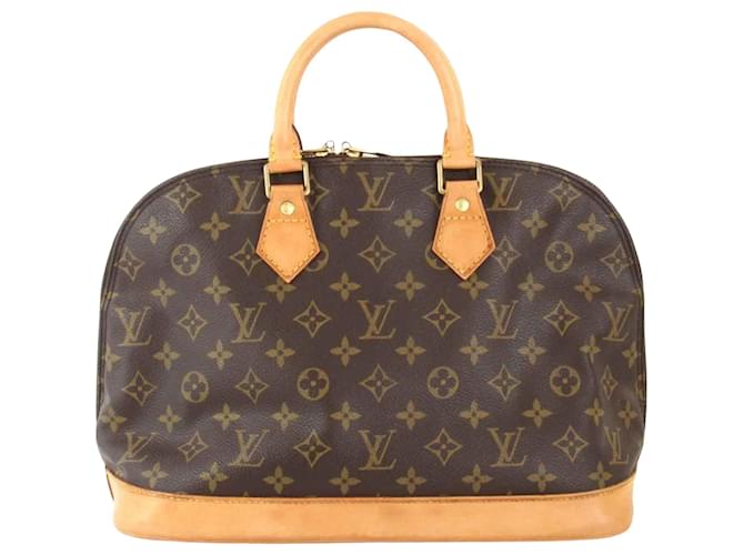 Louis Vuitton Alma Marrom Lona  ref.1346426