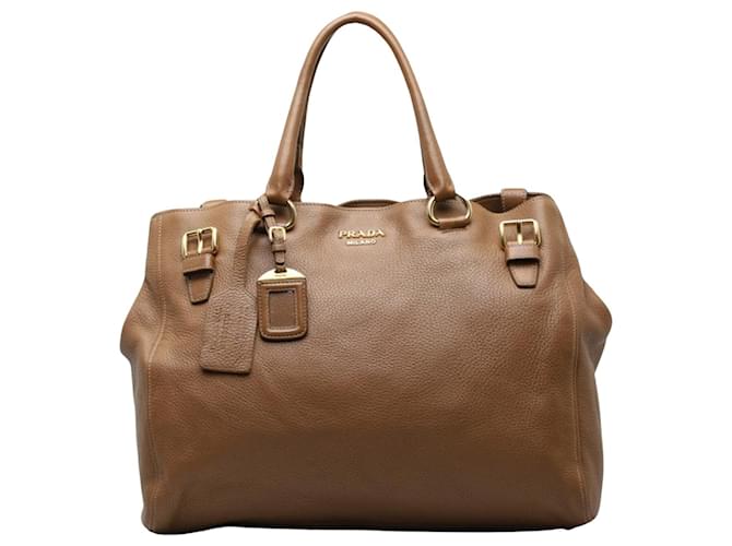 Prada Saffiano Brown Leather  ref.1346431