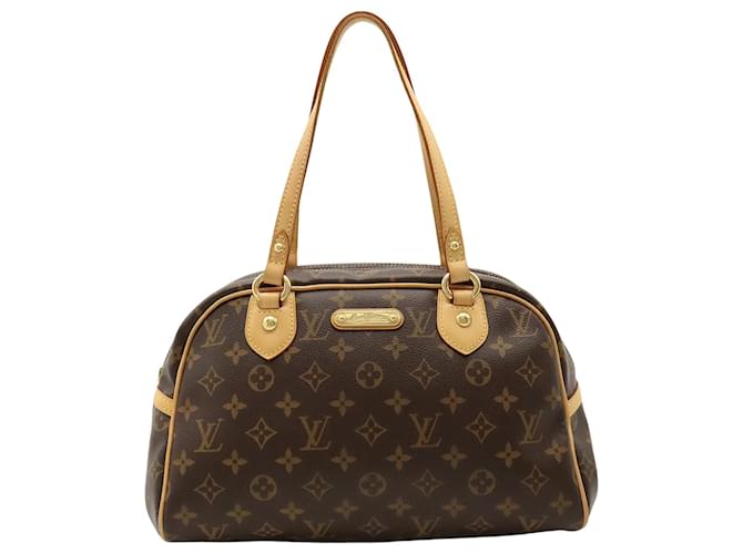 Louis Vuitton Montorgueil Castaño Lienzo  ref.1346467