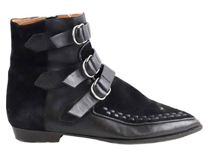 Isabel Marant Leather buckle boots Black  ref.1346564