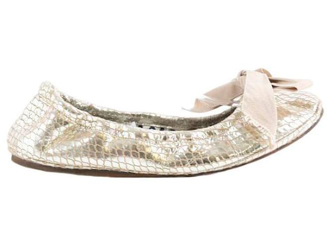 Isabel Marant Ballerine in pelle D'oro  ref.1346565