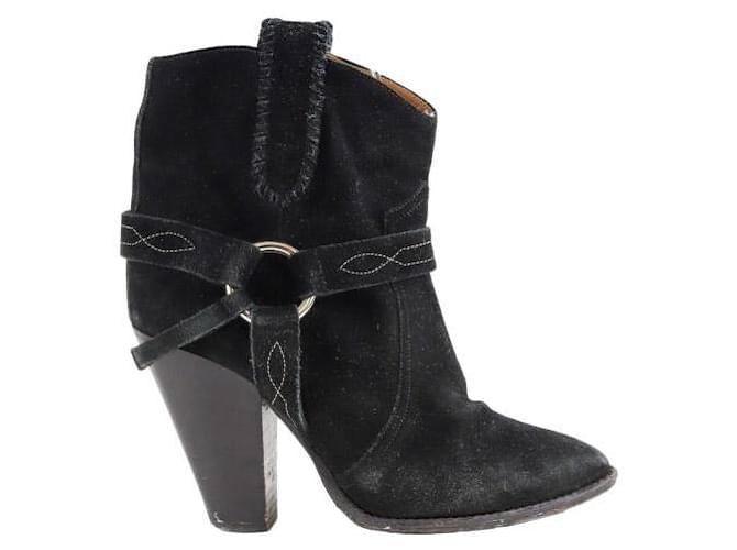 Isabel Marant Leather boots Black  ref.1346568