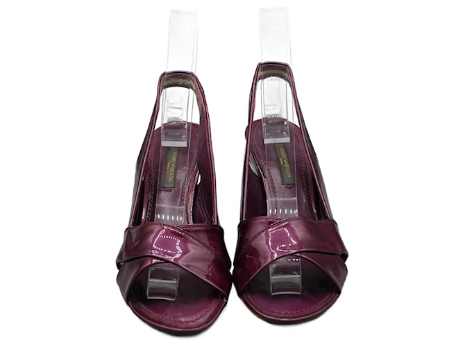 Louis Vuitton Tacón de Charol Morado Purple Patent leather  ref.1346736