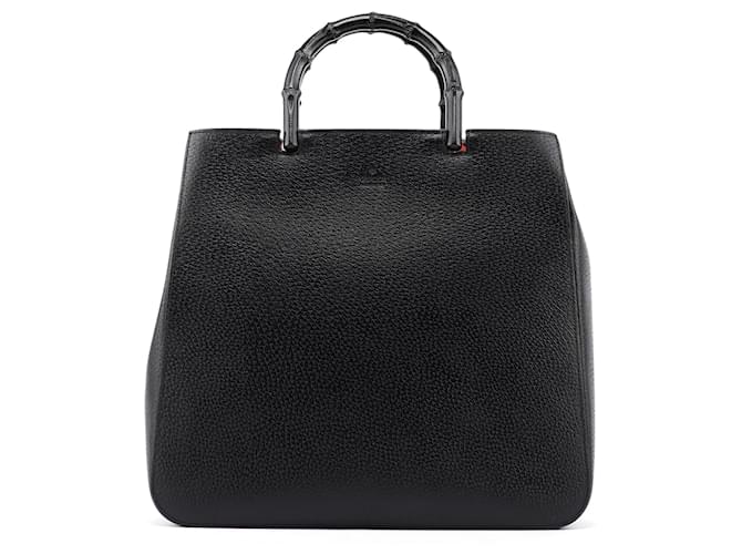 GUCCI Totes Leather Black Bamboo  ref.1346772