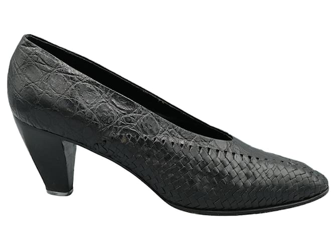 Stéphane Kelian Zapatos de Cuero Negro Cuir Noir  ref.1346775
