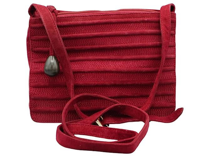 Loewe Badolera de Ante Rojo Vintage Suede Rouge  ref.1346804