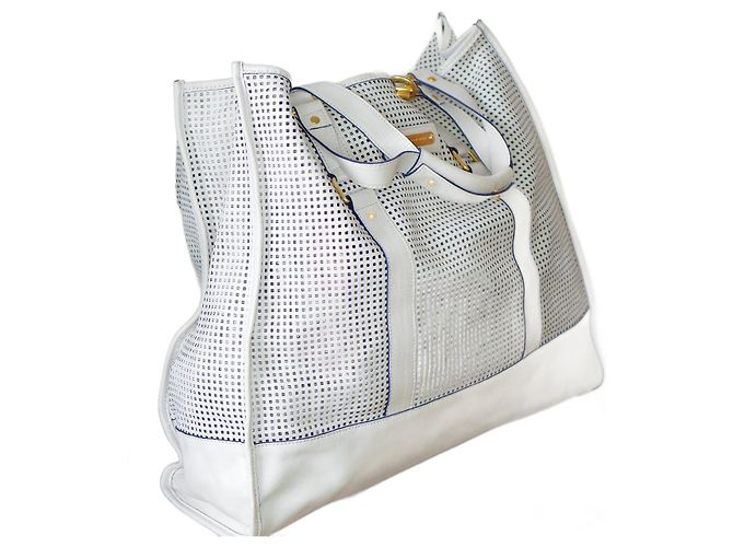 Autre Marque Bolsa Juice Couture de Couro Branco