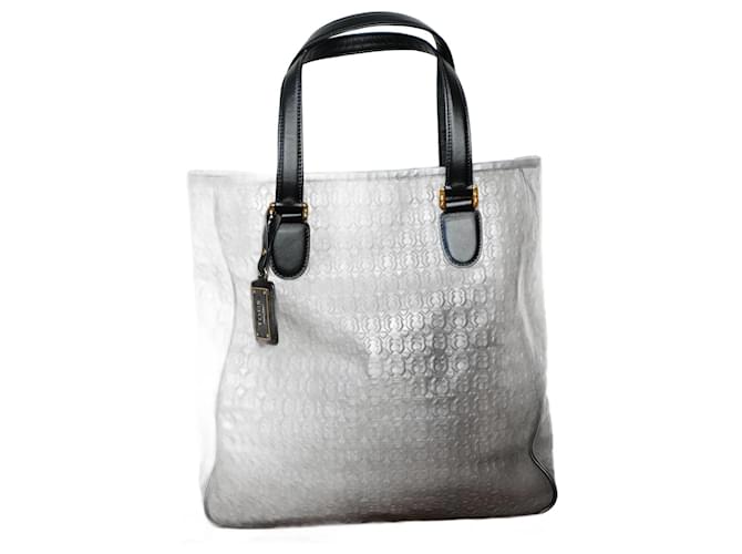 Autre Marque Bolso de Cuero Gris Cinza Couro  ref.1346807