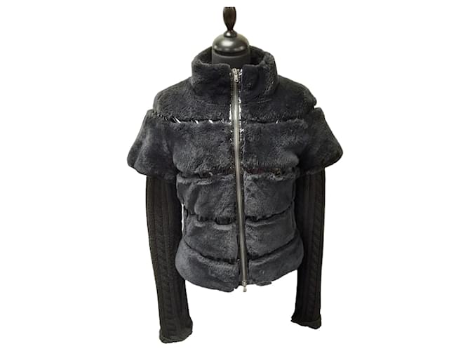 Autre Marque Chaqueta Negra Negro Cuero  ref.1346827