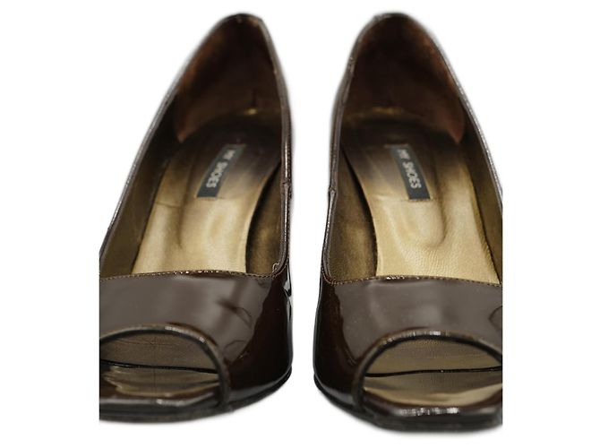Autre Marque Tacones Marrones de Cuero