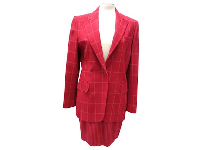 Cerruti 1881 Traje de chaqueta rojo Roja Lana  ref.1346849