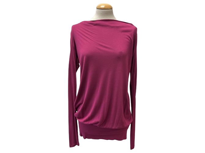 Vestido Iceberg Roxo de Viscose com Mangas Compridas