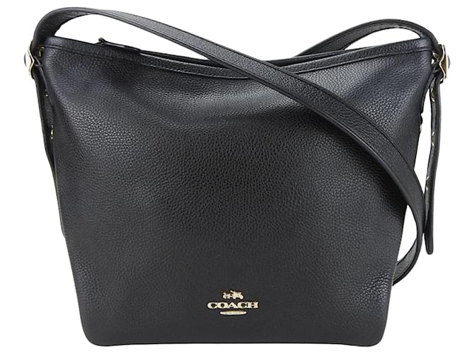 Coach Treinador Duffle Preto Couro  ref.1346966